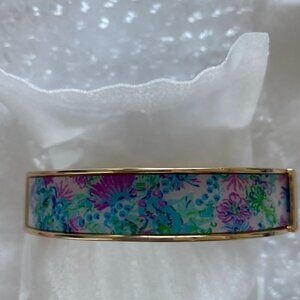 Lilly Pulitzer gold bangle bracelet clamper style